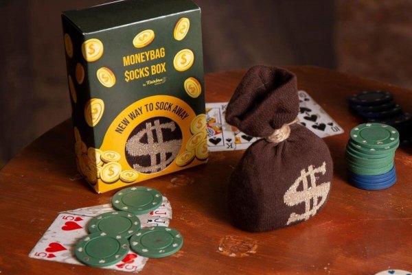 Geschenk für jeden Anlass Moneybag Socks, Moneybag Socks Box, Socken für einen Bankier, Baumwollsocken