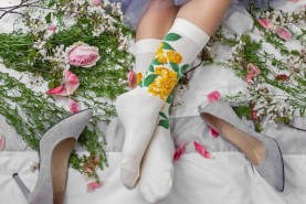 flower socks gift, socks for real flower girl