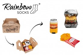 Rainbow Socks Hombre Mujer Calcetines Meal Socks Box Regalo 5 Pares 