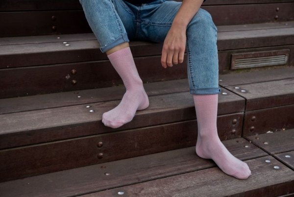 Bambussocken für Damen, rosa Bambussocken, weiche Alltagssocken, hochwertiges Produkt