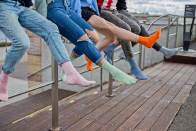 Bamboo Crew Socks, colourful bamboo socks, Rainbow Socks, unisex socks