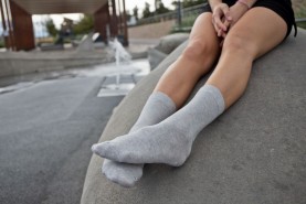 Szare długie bawełniane skarpetki, marka Rainbow Socks, produkt uniseks