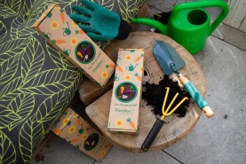 gardener's socks, garden socks box, 3 pairs, colourful cotton socks, socks for a plant lover, gardening