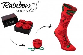 rose Socks, Roses Socks Box, 2 Paar, Socken in Form eines Rosenstraußes, bunte Baumwollsocken, Rainbow Socks