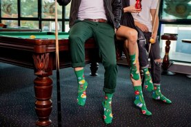 lustiges Geschenk für Freund, grüne Baumwollsocken, lustige Socken, Socken für einen Partyliebhaber, 3 Paar