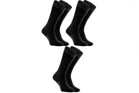 3 pairs of black warm cotton terry socks