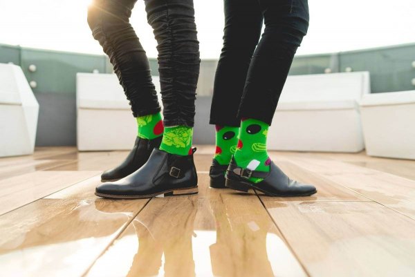 Salat-Sockenbox, modische grüne Socken, perfektes Accessoire für das tägliche Outfit, ideales Geschenk
