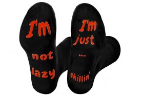 Non-slip cotton lazy socks with ABS grips, black socks, product unisex