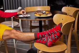 Sweet Socks, Brownie Socks, Original gift for him, red high quality cotton socks, socks for men