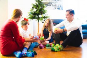 Familienweihnachtsfeiern, bunte Baumwollsocken für Kinder, Produkt von höchster Qualität