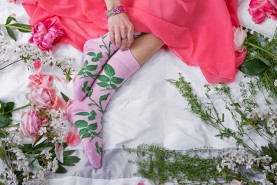 socks flower pattern, perfect gift for woman