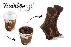 Coffee Americano Socks 1 Paar, braune Baumwollsocken für Kaffeeliebhaber