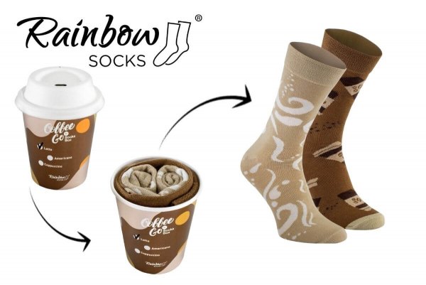 Caffe Latte Socks, 1 pair of socks, ideal gift for a coffee lover