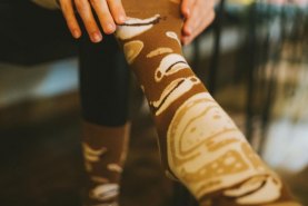 cappuccino socks 1 pair, original and funny gift for coffee lover