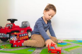 Rote Autosocken für Kinder, 2 Paar bunte Baumwollsocken in höchster Qualität