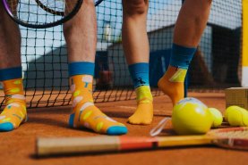 Skarpetki piłka do tenisa, 2 pary bawełnianych skarpetek, skarpetki bawełniane najwyższej jakości, prezent dla tenisisty