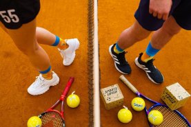 Bunte Tennissocken, Socken Ballgeschenk, 1 Paar OEKO-TEX zertifizierte Baumwollsocken, Socken für Tennisamateure