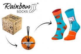 Basketball Socks Ball 2 Pairs, cotton socks for men and women, Rainbow Socks, basketball game gift
