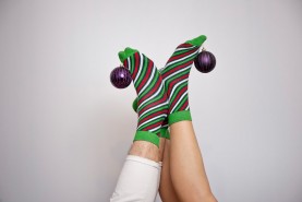 box of christmas socks, christmas socks