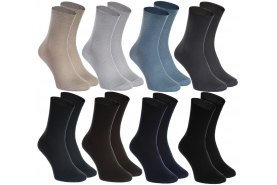 Cotton non binding socks for diabetics, 8 pairs, dark colours, Rainbow Socks