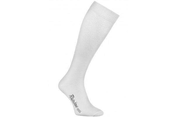 Cotton Knee High Socks,1 pair of white long socks, Rainbow Socks