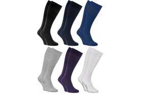 Cotton Openwork Knee High Socks, 6 pairs of cotton socks, dark hues, Rainbow Socks