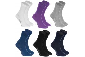 Bawełniane długie skarpetki, 6 par kolorowych skarpetek, ciemne kolory, Rainbow Socks