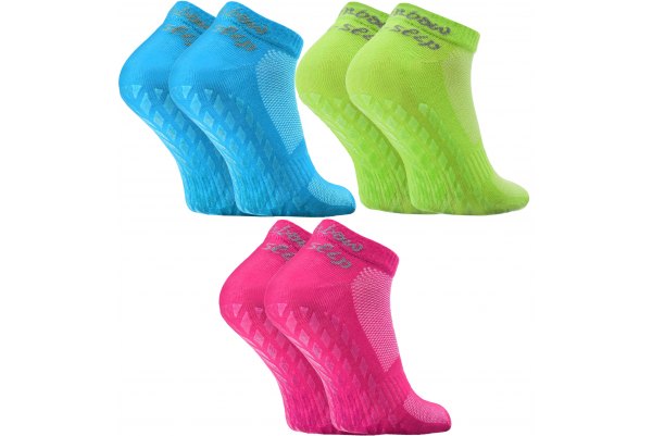 Low cut ABS sports socks for athletes, sportsmen, Unisex - Rainbow