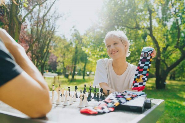 Colourful chess socks for women and men, funny socks for a gift