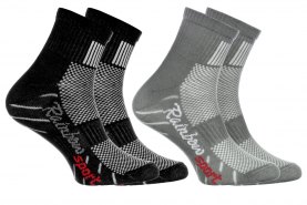 Bawełniane skarpetki sportowe od Rainbow Socks, 2 pary, mix ciemnych kolorów, dla dzieci