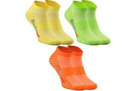 Bawełniane sportowe skarpetki od Rainbow Socks, 3 pary, żółte, zielone i pomarańczowe