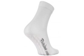 Cotton non-slip socks by Rainbow Socks, 1 pair of white socks