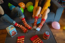 Sockenbox zum Geburtstag, Socken mit bunten Mustern, Socken für Ihn, Geschenk für Sie