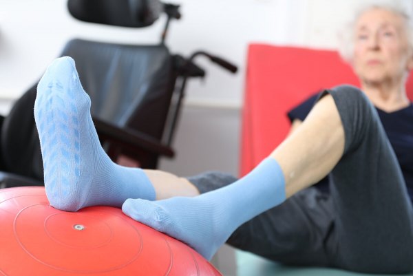 długie niebieskie skarpetki bezuciskowe dla diabetyków i osób z problemami z krążeniem, skarpetki z systemem ABS, Rainbow Socks