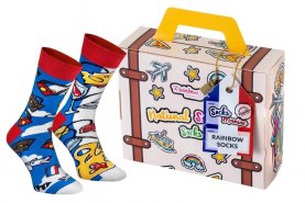 National Socks Box France, 1 pair, colourful cotton socks