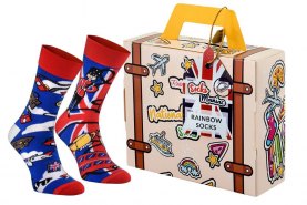 Skarpetki narodowościowe Zjednoczone Królestwo, 1 para, Rainbow Socks