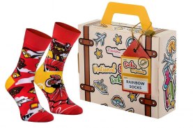 National Socks Box, 1 pair, Spain, colourful cotton socks, Rainbow Socks