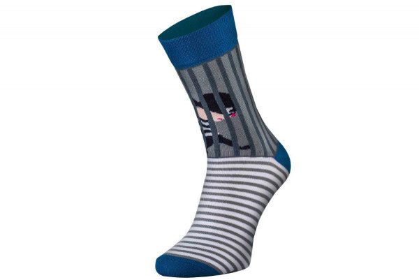 Gray cotton socks robbers 1 pair, Rainbow Socks
