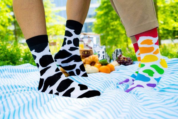 cow spots socks box for men and women, funny gift idea for different occassions