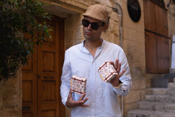 Nationale Sockenbox, Socken für Reiselustige, Männer mit Maltasockenbox