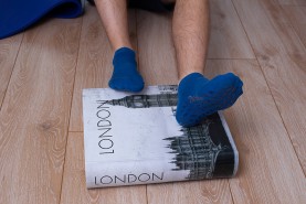 Low cut cotton colour non-slip socks