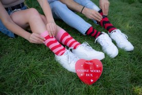 unique gift idea for boyfriend and girlfriend, cotton socks for couple, Rainbow Socks, 2 pairs