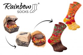 gift for vegan socks, Rainbow Socks, unique gift idea for vegan, funny birthday gift, colourful socks