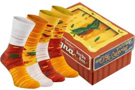 Cotton socks in a box: lasagne socks 2 pairs, gift ideas, thank you gift for your friend