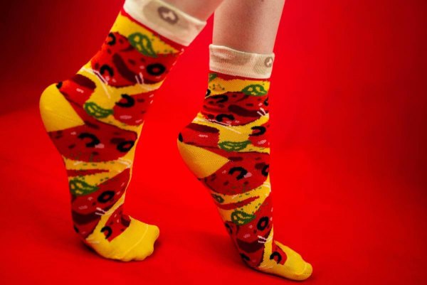 Pepperoni Socks Pizza Man Woman Socks, high quality cotton, OEKO-TEX certificate