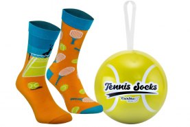 Tennis Socks Ball 1 Pair by Rainbow Socks, socks for top tennis socks players, gift for tennis player