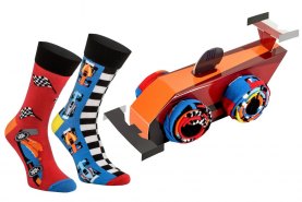 Race Socks Box, 2 pairs, funny gift idea