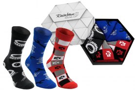 Mechanic Socks, Socks Box for Mechanic, blue cotton socks of the highest quality, colourful socks for men