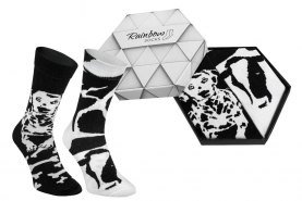 Black & white animals sockenbox dalmatianer kuh 2 paar