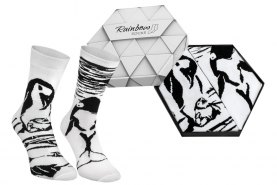 Black & white animals sockenbox pinguin schwertwal 2 paar